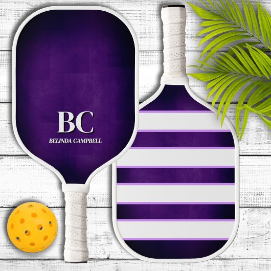 Paars en wit monogram pickleball-paddle pickleball paddle