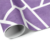 Paars en wit mozaïekpatroon cadeaupapier (Rol Hoek)