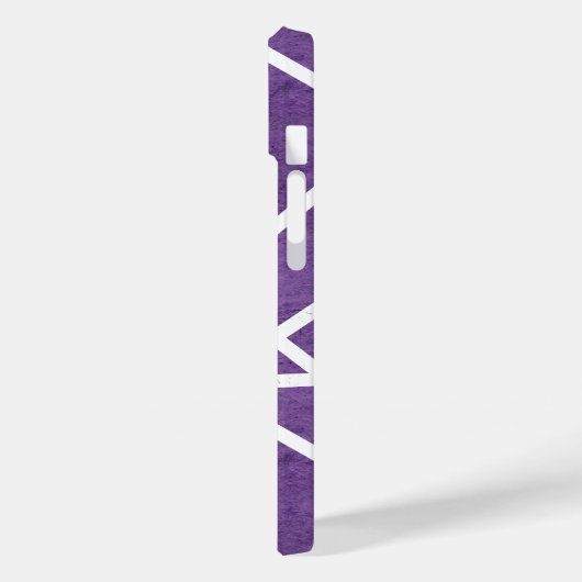 Paars en wit mozaïekpatroon Case-Mate iPhone case (Achterkant / Links)