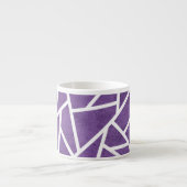 Paars en wit mozaïekpatroon espresso kop (Voorkant)
