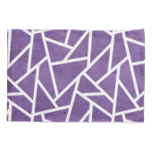Paars en wit mozaïekpatroon kussensloop (Achterkant)