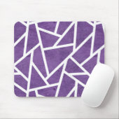 Paars en wit mozaïekpatroon muismat (Met muis)