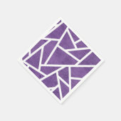 Paars en wit mozaïekpatroon servet (Hoek)