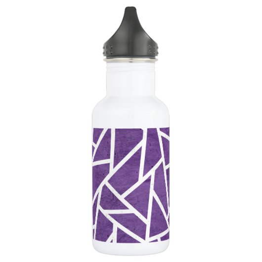 Paars en wit mozaïekpatroon waterfles  (Links)