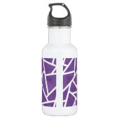 Paars en wit mozaïekpatroon waterfles  (Achterkant)