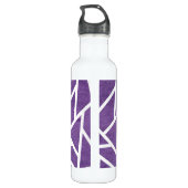 Paars en wit mozaïekpatroon waterfles  (Achterkant)