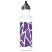 Paars en wit mozaïekpatroon waterfles  (Links)