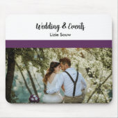 Paars en wit muismat (Voorkant)