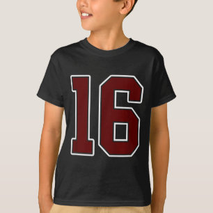 Paars En Wit Nummer 16 Shirt Speler Uniform #