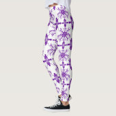 Paars en wit oud Engels gestileerd Leggings (Links)