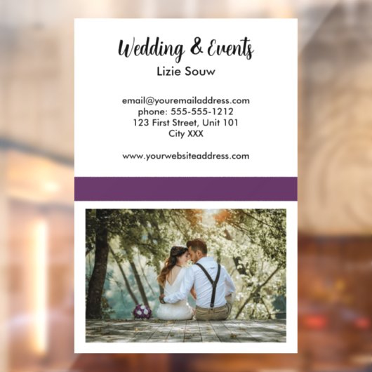 Paars en wit raamsticker (Vel 2)