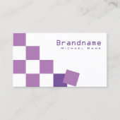 Paars en wit schaakbord Professional stijlvol Visitekaartje (Voorkant)