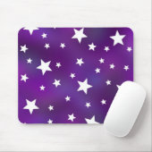 Paars en wit Star Patroon Muismat (Met muis)