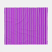 Paars en wit strepenontwerp fleece deken (Voorkant (Horizontaal))