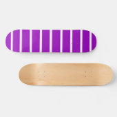 Paars en wit strepenontwerp persoonlijk skateboard (Horizontaal)