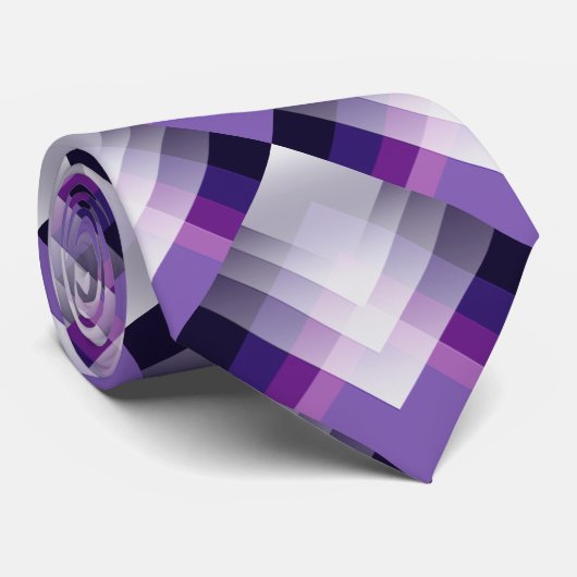 Paars en wit stropdas (Opgerold)