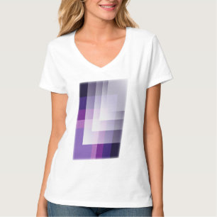 Paars en wit t-shirt