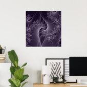 Paars en wit Twist Poster (Thuiskantoor)