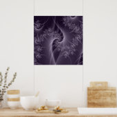 Paars en wit Twist Poster (Keuken)