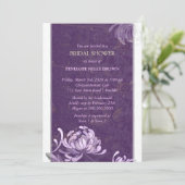 Paars en wit Uniek Floral Vrijgezellenfeest Kaart (Staand voorkant)