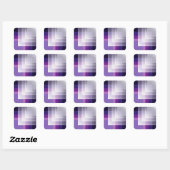 Paars en wit vierkante sticker (Vel)
