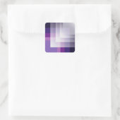 Paars en wit vierkante sticker (Tas)