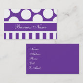 Paars en wit Visitekaartje (Voorkant / Achterkant)