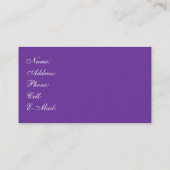Paars en wit Visitekaartje (Achterkant)