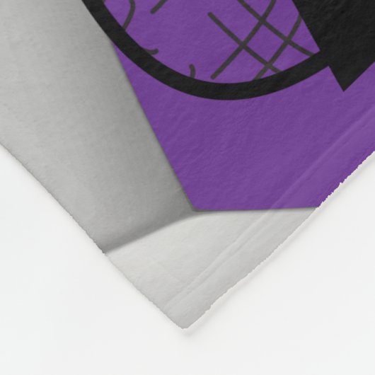 Paars en wit Voetbal met DIY-tekst Fleece Deken (Hoek)