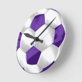 Paars en wit Voetbal Ronde Klok (Hoek)