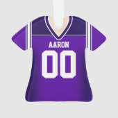 Paars en wit voetbalshirt ornament (achterkant)