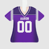 Paars en wit voetbalshirt ornament (voorkant)