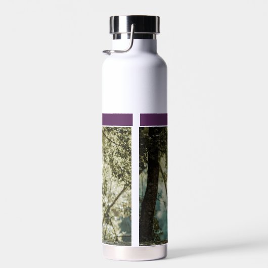 Paars en wit waterfles (Rechts)