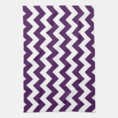 Paars en wit zigzag theedoek (Verticaal)