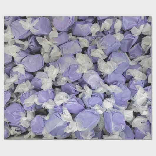 Paars en wit zout water cadeaupapier (Vlak)