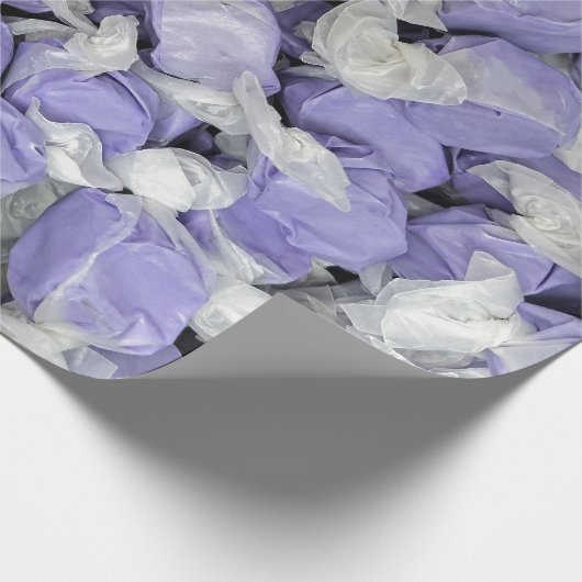 Paars en wit zout water cadeaupapier (Hoek)