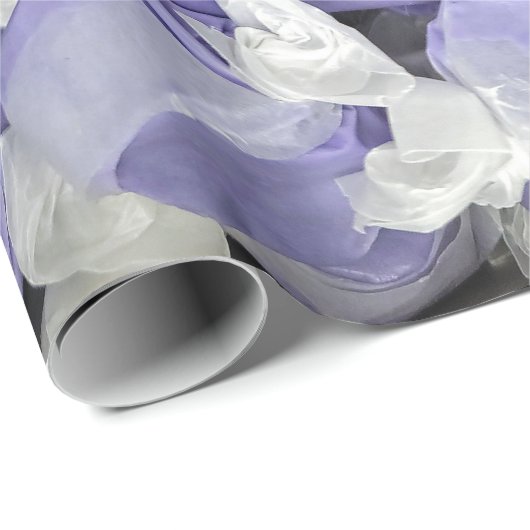 Paars en wit zout water cadeaupapier (Rol Hoek)