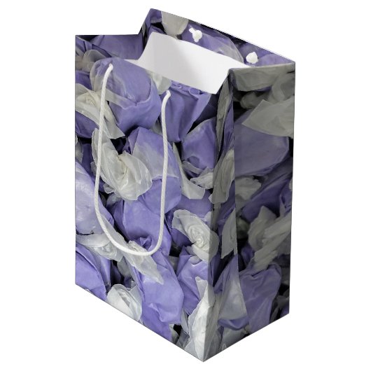 Paars en wit zout water medium cadeauzakje (Voorkant Gekanteld)