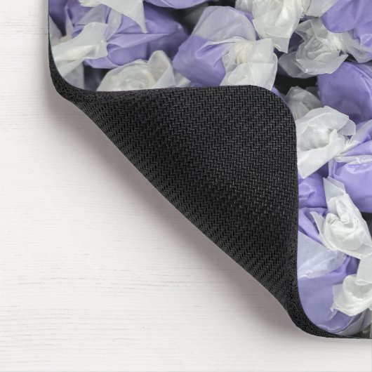 Paars en wit zout water muismat (Hoek)