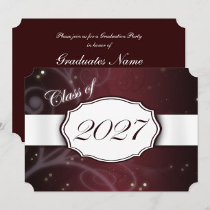 Paars en Witte Afstudeerfeest 2027 Kaart