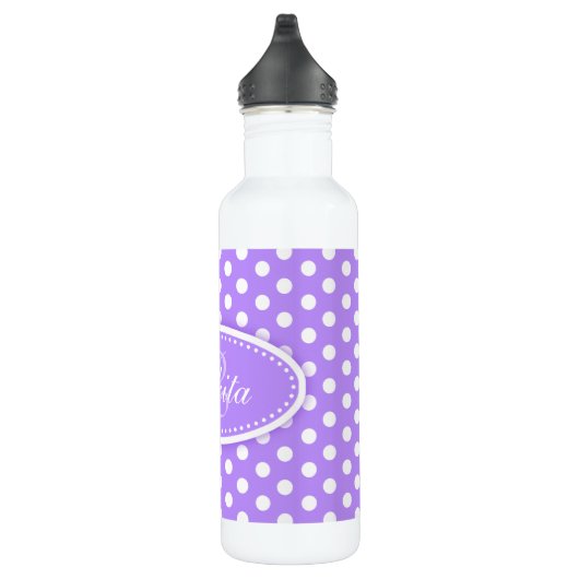 Paars en witte drinken waterfles  (Rechts)