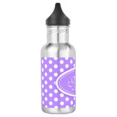 Paars en witte drinken waterfles  (Links)