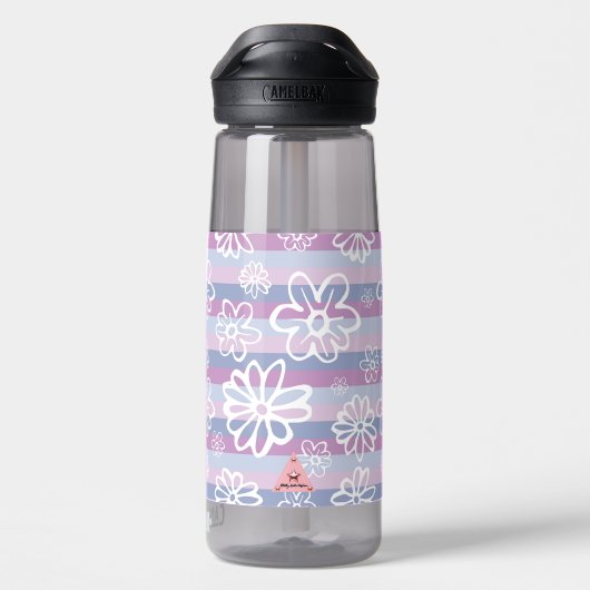 Paars en witte flacon Camelbak Waterfles (Achterkant)