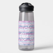 Paars en witte flacon Camelbak Waterfles (Voorkant)