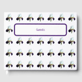 Paars en Witte Iris-gastenboek Gastenboek (Voorkant)