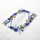 Paars en witte orchidee Waterverf Folie Uitnodiging (Gedraaid)