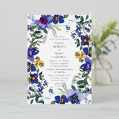 Paars en witte orchidee Waterverf Folie Uitnodiging (Staand Voorkant)