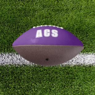 Paars en Witte Schoolkleuren Team American Football