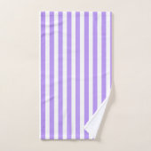 Paars en witte snoepjes strepen bad handdoek (Handdoek)