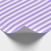 Paars en witte snoepjes strepen cadeaupapier (Hoek)